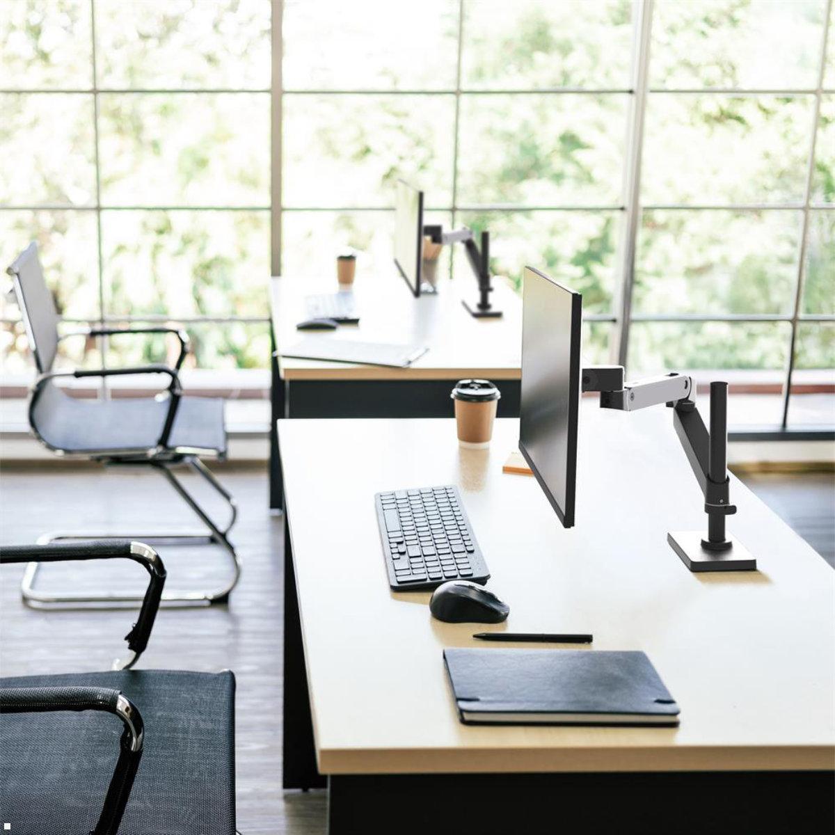 Ergotron LX Pro Monitorhalterung schwenkbar, Durchtisch, hohe Säule, Tischhalterung Monitor