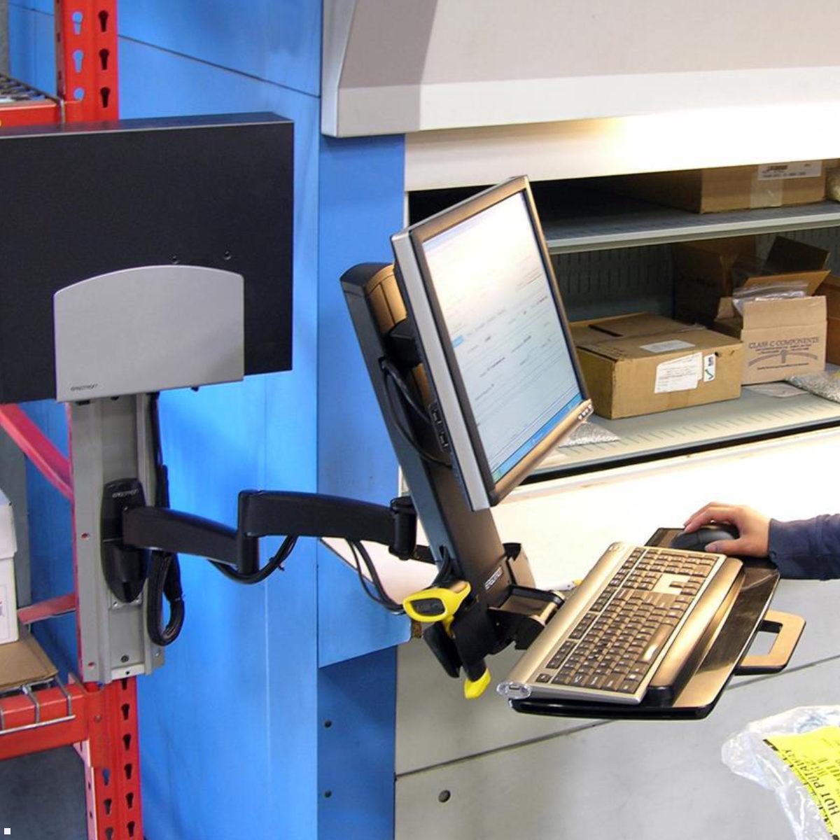 Ergotron Combo Arm der Serie 200 Wandhalterung schwarz (45-230-200) Anwendung Lager Ergotron Combo Arm der Serie 200 Wandhalterung schwarz (45-230-200) Anwendung Lager