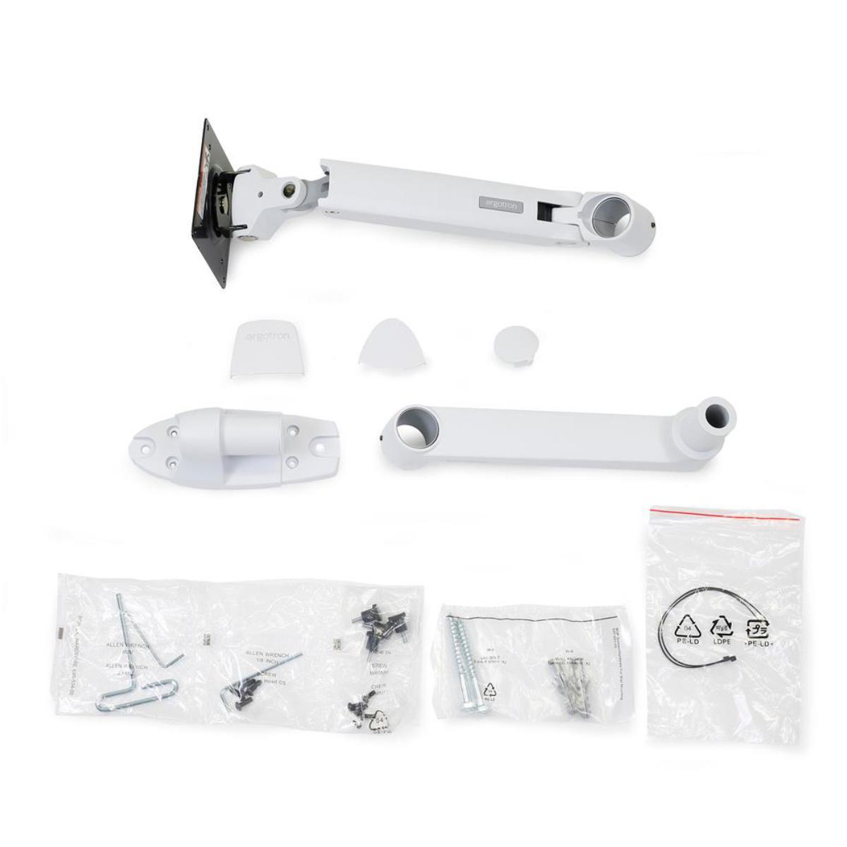 Ergotron LX Arm für Monitor Wandhalterung (45-243-216), Lieferumfang Ergotron LX Arm für Monitor Wandhalterung (45-243-216), Lieferumfang