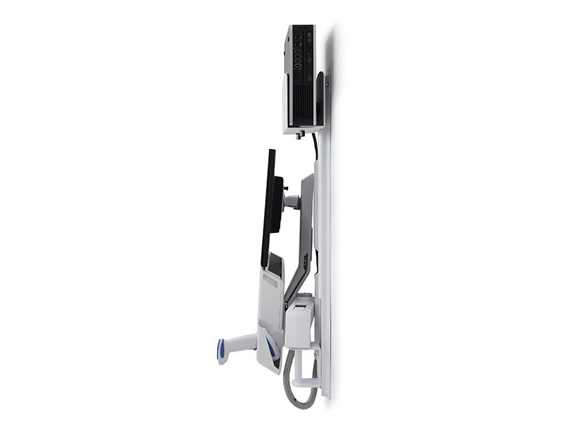 Ergotron StyleView Sit-Stand Combo Wandhalterung mit Ablage und CPU-Halter small (45-272-216), flach wegklappbar Ergotron StyleView Sit-Stand Combo Wandhalterung mit Ablage und CPU-Halter small (45-272-216), flach wegklappbar