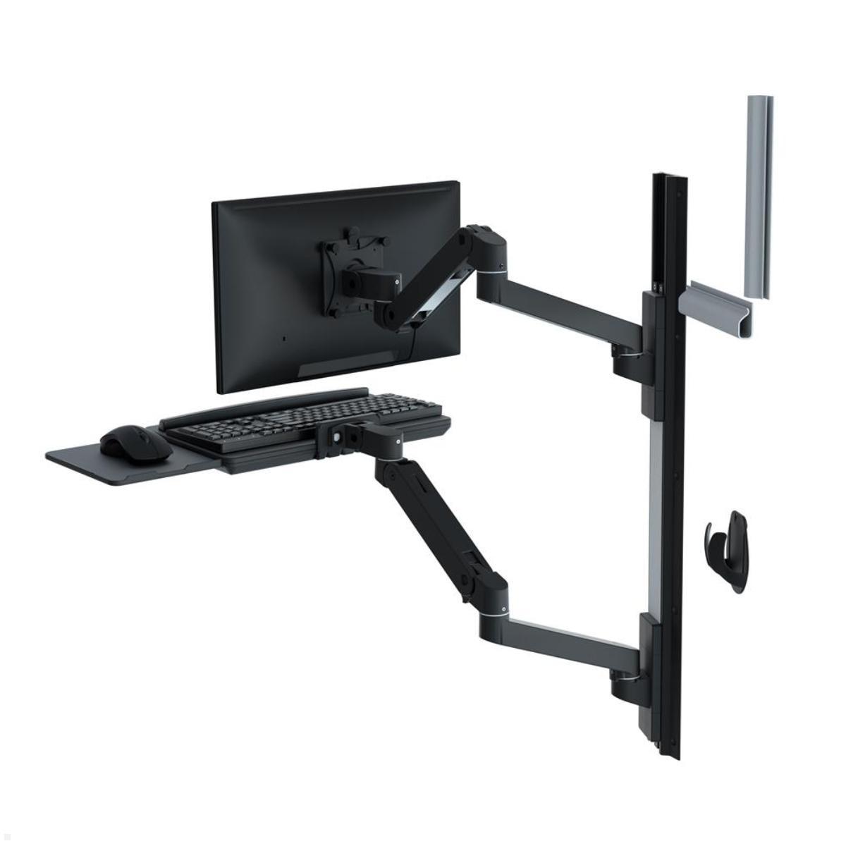 Ergotron LX Pro System Wandarbeitsplatz (45-696-292) bis 34 Zoll, Seitliche Rückanasicht