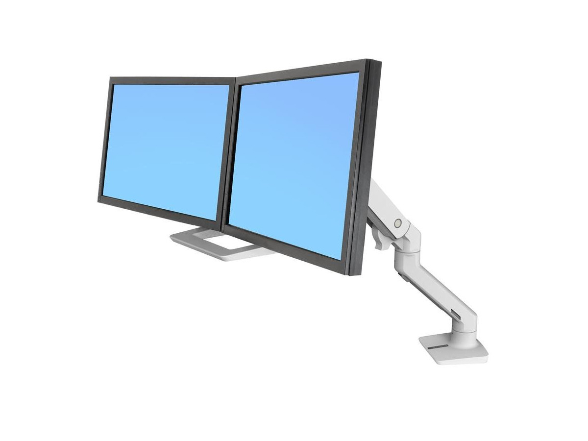 DOPPEL DUAL MONITOR HALTERUNG PC BILDSCHIRM STÄNDER MULTI DISPLAY TISCH  HALTER