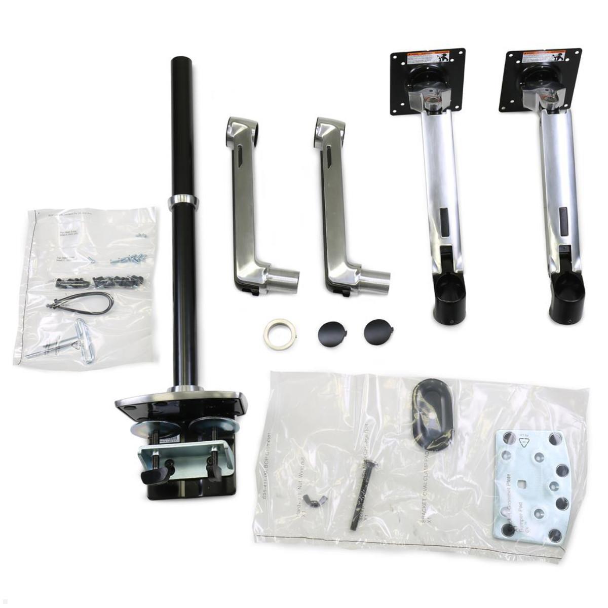 Ergotron LX Dual Monitor Tischhalterung 40 Zoll, silber (45-549-026), Lieferumfang Ergotron LX Dual Monitor Tischhalterung 40 Zoll, silber (45-549-026), Lieferumfang