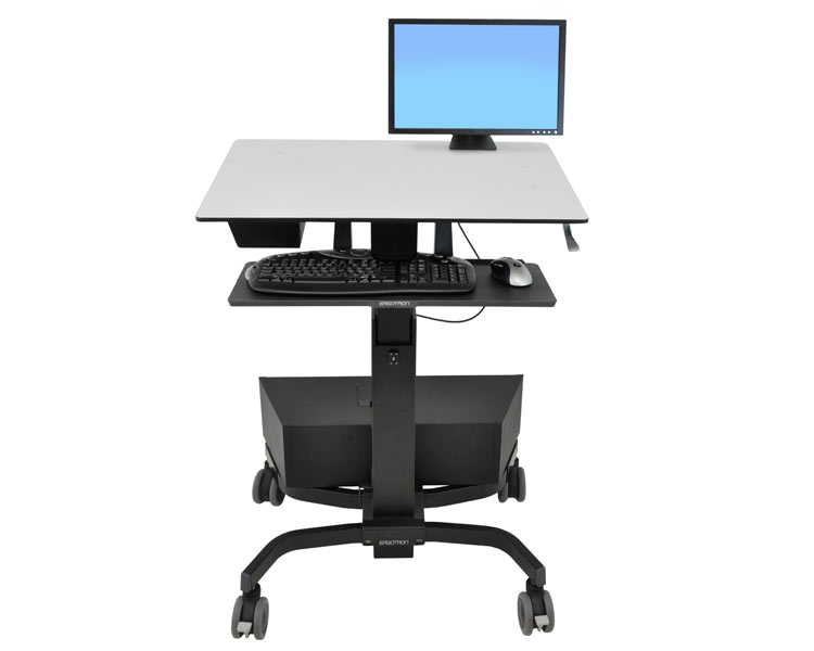Ergotron TeachWell Steh Sitz Tisch mit Ablage und Rollen (24-220-055), höhenverstellbar Ergotron TeachWell Steh Sitz Tisch mit Ablage und Rollen (24-220-055), höhenverstellbar