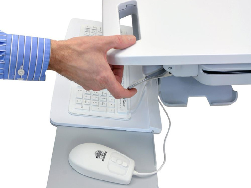 Ergotron StyleView EMR-Fahrwagen mit Display Halter, Stromversorgung (SV42-6302-2) höhenverstellbar Ergotron StyleView EMR-Fahrwagen mit Display Halter, Stromversorgung (SV42-6302-2) höhenverstellbar