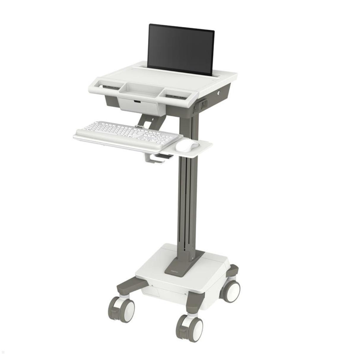 Ergotron Mosaic Laptopwagen (M021-0101-100000-1-0), mobiler Visitenwagen Klinik
