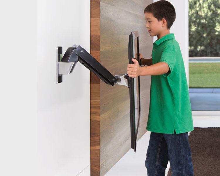 Ergotron interaktiver Arm HD höhenverstellbare TV Wandhalterung 8,2 -18,2 kg (45-296-026)  Ergotron interaktiver Arm HD höhenverstellbare TV Wandhalterung 8,2 -18,2 kg (45-296-026)