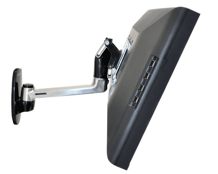 Ergotron 45-268-026 LX HD Wandhalterung mit Schwenkarm Neigung seite Ergotron 45-268-026 LX HD Wandhalterung mit Schwenkarm Neigung seite