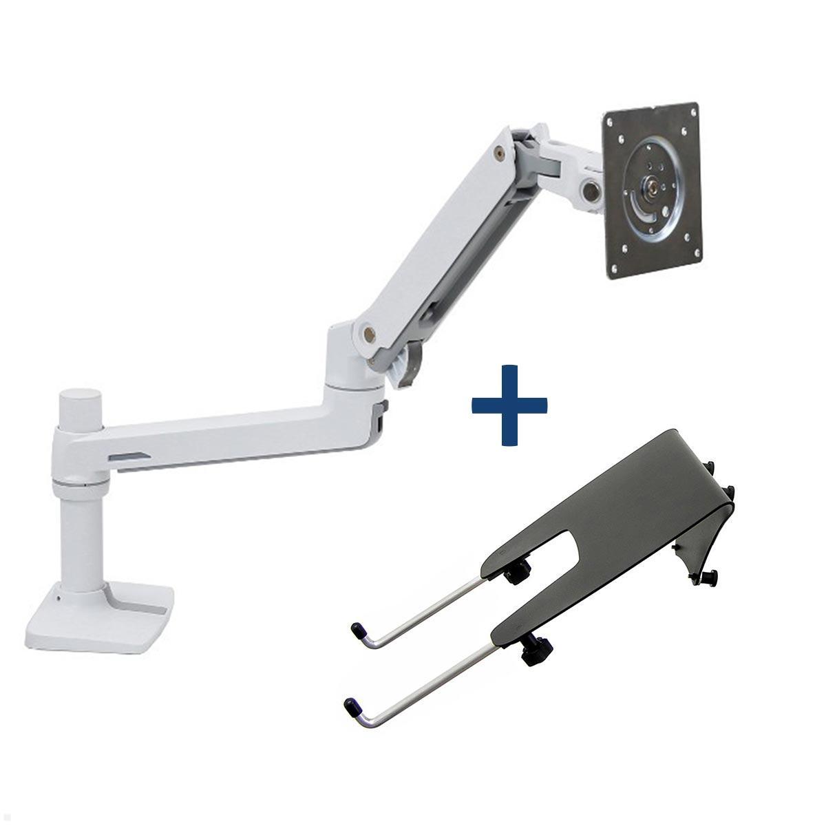 Ergotron LX Laptop Tischhalterung schwenkbar (45-490-516), weiß Kombination Ergotron LX Laptop Tischhalterung schwenkbar (45-490-516), weiß Kombination