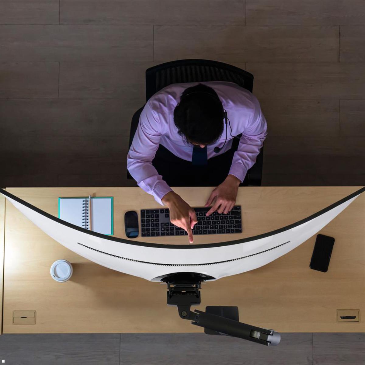 Ergotron HX Monitor Tischhalterung mit HD Gelenk, schwarz (45-647-224), Anwendungsbeispiel Ergotron HX Monitor Tischhalterung mit HD Gelenk, schwarz (45-647-224), Anwendungsbeispiel