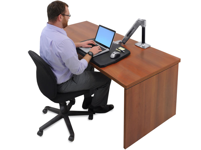 Ergotron WorkFit-P Steh-Sitz-Arbeitsplatz (24-383-026)