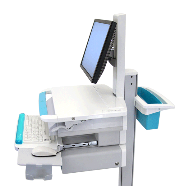 EOL - Ergotron StyleView Monitor-Computerwagen mit Schublade