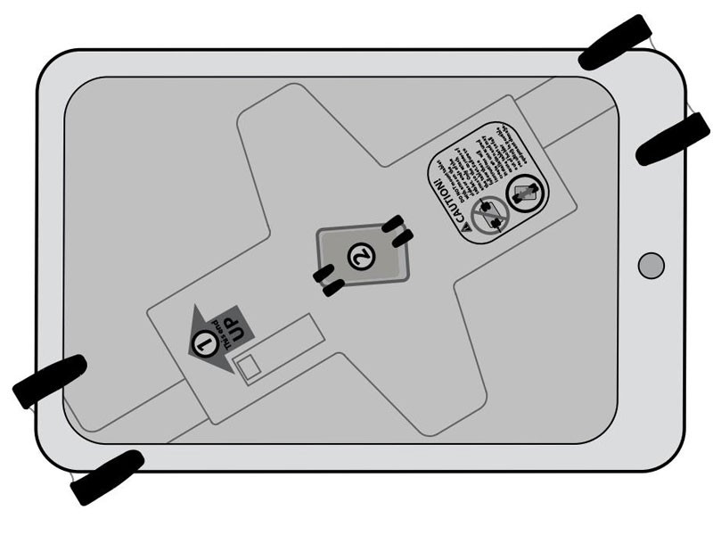Ergotron 45-460-026 verschließbare Tablethalterung Zeichnung Ergotron 45-460-026 verschließbare Tablethalterung Zeichnung