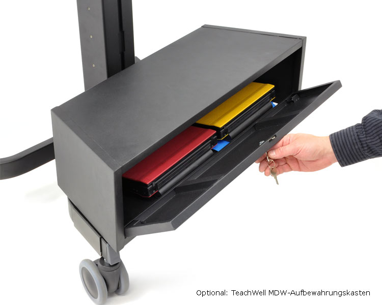 Ergotron TeachWell Steh Sitz Tisch mit Ablage und Rollen (24-220-055), Details Ergotron TeachWell Steh Sitz Tisch mit Ablage und Rollen (24-220-055), Details