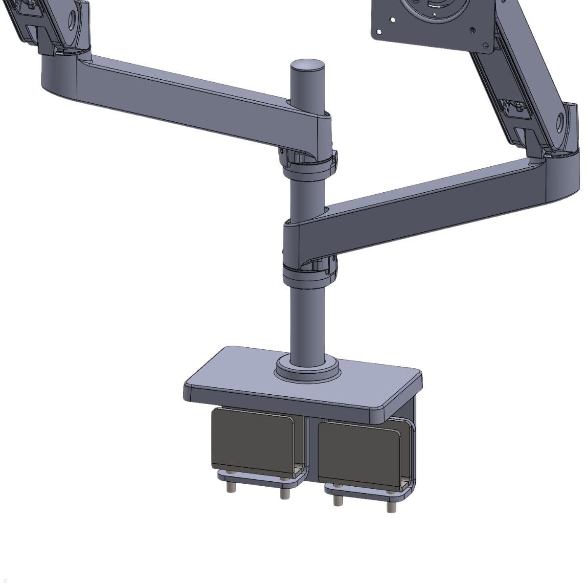 Ergotron LX Pro Dual Monitor Tischhalterung mit hoher Säule für USM Tische, Monitorhalterung
