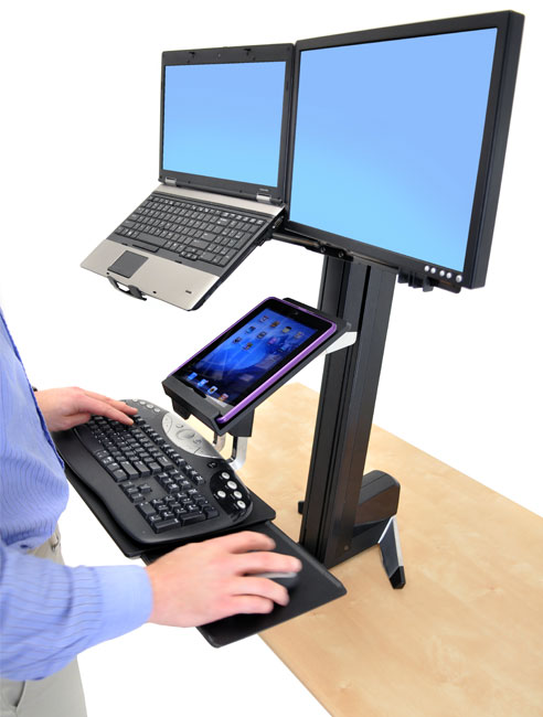 Ergotron Zubehör Tablet-/Dokumentenhalter für WorkFit-S (97-558-200), Anwendungsbeispiel