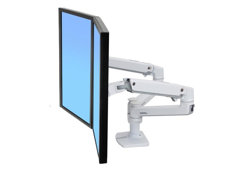 ergotron LX Monitor Arm mit hoher Säule für Bildschirm 34 weiß