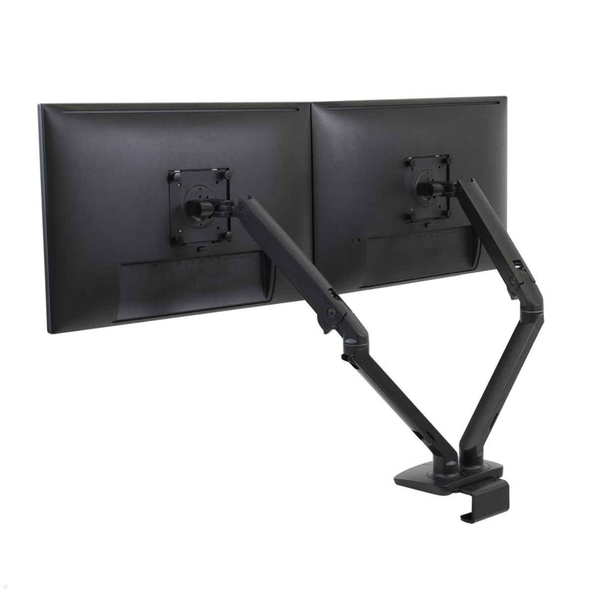 Ergotron MXV Dual Monitor Tisch Halterung für 2 Displays mit C-Klemme, Schwarz