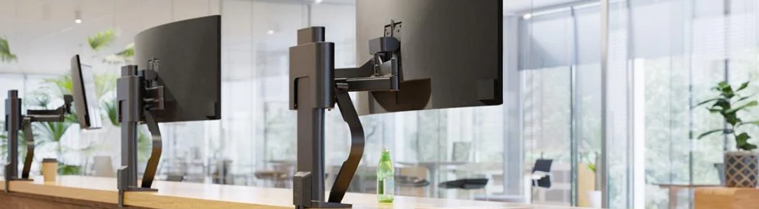 Ergotron TRACE - Monitor Tisch Halterung /  Dual Monitorhalterung