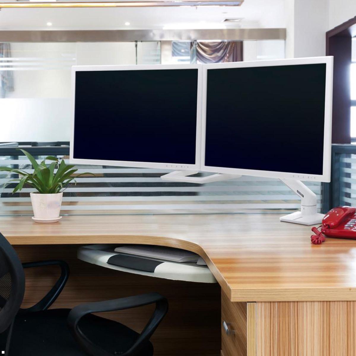 Ergotron HX dual Monitor Tischklemme bis 32 Zoll, weiß (45-611-216) Anwendung Ergotron HX dual Monitor Tischklemme bis 32 Zoll, weiß (45-611-216) Anwendung