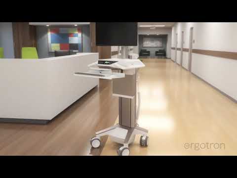 Ergotron CareFit Pro Visitenwagen LiFe Batterie, grau (C52-1201-2)