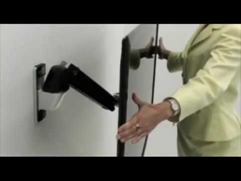 Ergotron Interaktiver Arm VHD höhenverstellbare TV Wandhalterung 16 - 32 kg (45-304-026)