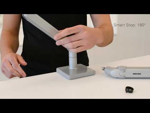 Humanscale M2.1 Monitor Tischhalterung Durchschraub gerade, silber
