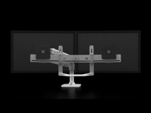 Ergotron LX Dual Tisch Monitorhalterung für USM Tisch, schwarz (46-490-225)