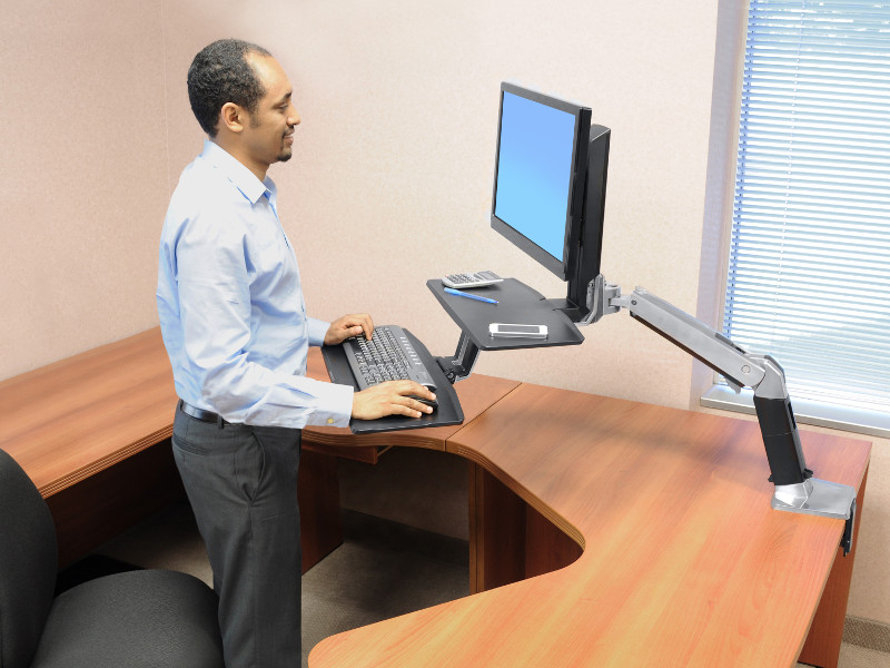 Ergotron WorkFit-A Halterung mit Tastaturablage 24-390-026